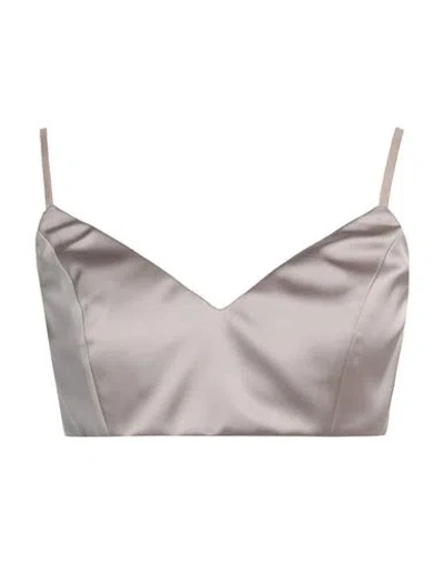 Cristinaeffe Woman Top Beige Size M Polyester, Elastane