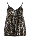 Cristinaeffe Woman Top Black Size L Polyester, Elastane In Black