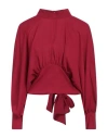 Cristinaeffe Woman Top Brick Size S Polyester In Red