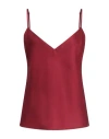 Cristinaeffe Woman Top Burgundy Size M Polyester, Elastane