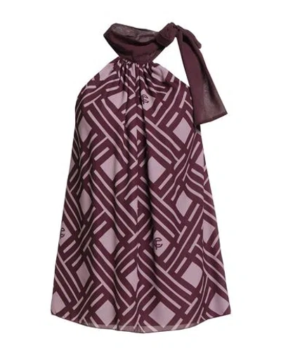 Cristinaeffe Woman Top Burgundy Size S Polyester In Red