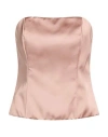 Cristinaeffe Woman Top Camel Size S Polyester, Elastane In Neutral