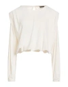 Cristinaeffe Woman Top Ivory Size M Polyester, Elastane