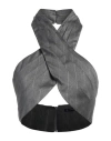 Cristinaeffe Woman Top Lead Size M Polyester, Viscose, Elastane In Grey