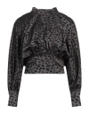 Cristinaeffe Woman Top Lead Size Xs Polyester In Black
