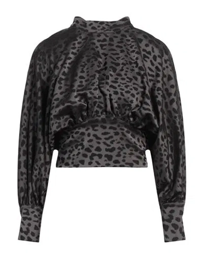 Cristinaeffe Woman Top Lead Size Xs Polyester In Black