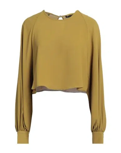 Cristinaeffe Woman Top Military Green Size M Polyester