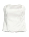 Cristinaeffe Woman Top Off White Size M Polyester, Elastane