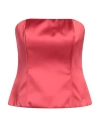 Cristinaeffe Woman Top Red Size S Polyester, Elastane In Red