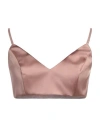 Cristinaeffe Woman Top Sand Size M Polyester, Elastane In Beige