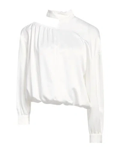 Cristinaeffe Woman Top White Size L Polyester, Elastane