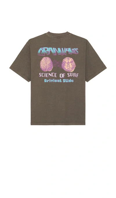 Critical Slide Brainwave Tee In Charcoal