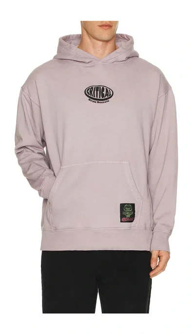 Critical Slide Buzzed Hoodie In Purple