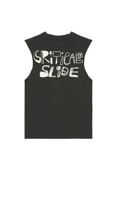 Critical Slide Cogs Muscle Tee In Black