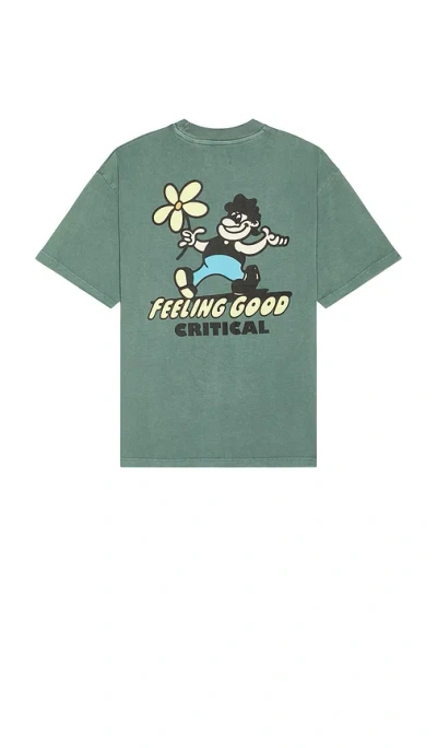 Critical Slide Feel Good Tee In 青色