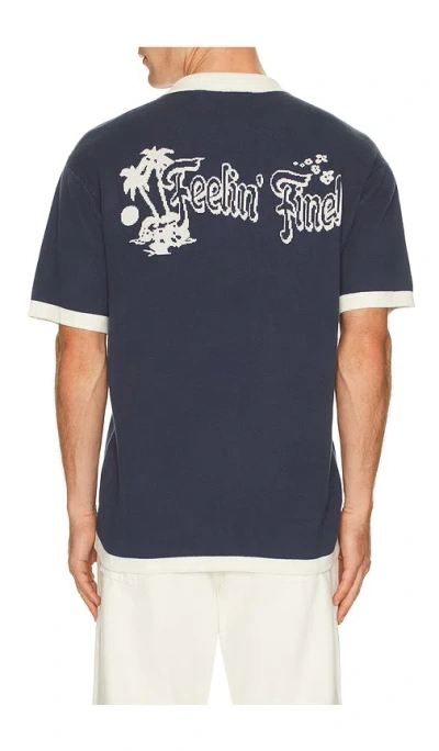 Critical Slide Feelings Knit Shirt In Blue