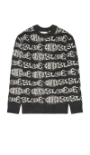 Critical Slide Madness Crew Knit Sweater In Black