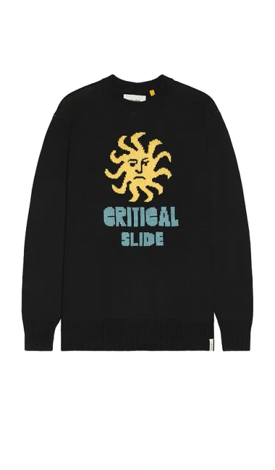Critical Slide Morning Crew Knit In 黑色