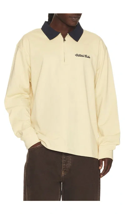 Critical Slide Sun Cured 1/4 Zip Rugby In Sand