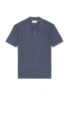 Critical Slide Trader Knit Polo In Blue