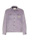 Critical Slide Zipped Overshirt In Purple
