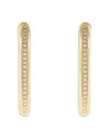 Crivelli 18k Yellow Gold Diamond Pave Elongated Hoop Earrings, 0.76 Ct. T. W. In Gold