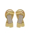 Crivelli 18k Yellow Gold Like Collection Faceted Diamond Pave Earrings In Gold