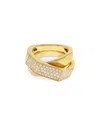 Crivelli 18k Yellow Gold Like Collection Faceted Diamond Pave Ring, 0.68 Ct. T. W. In Gold