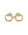 Crivelli 18k Yellow Gold Like Collection Spiral Hoop Earrings With Diamond Pave, 0.74 Ct. T. W. In Gold