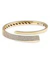 Crivelli 18k Yellow Gold Like Diamond Pave Bypass Bangle Bracelet In Gold