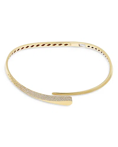 Crivelli 18k Yellow Gold Like Diamond Pave Choker Necklace