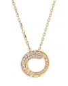 Crivelli 18k Yellow Gold Like Diamond Pave Circle Pendant Necklace, 14-16 - Exclusive, Italy Campaign In Gold