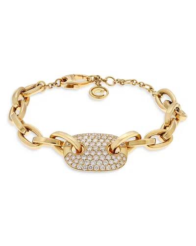 Crivelli 18k Yellow Gold Pave Diamond Station Link Bracelet - Exclusive