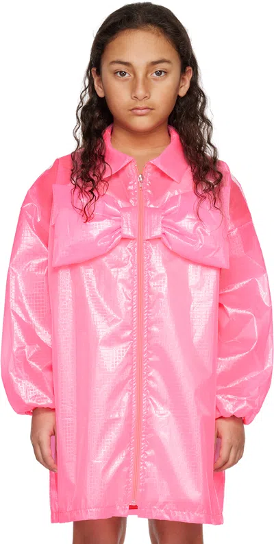 Crlnbsmns Kids Pink Zip-up Jacket In 3007 Neon Pink