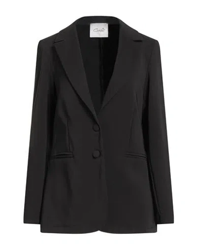 Croche Crochè Woman Blazer Black Size Xl Polyester, Elastane