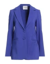 Croche Crochè Woman Blazer Bright Blue Size M Polyester, Elastane