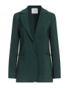 Croche Crochè Woman Blazer Dark Green Size Xl Polyester, Elastane