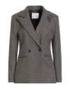 Croche Crochè Woman Blazer Khaki Size M Polyester, Viscose, Elastane In Sand