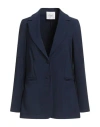Croche Crochè Woman Blazer Navy Size L Polyester, Elastane In Blue