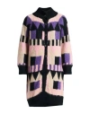 Croche Crochè Woman Cardigan Black Size M Acrylic, Mohair Wool, Polyamide In Black
