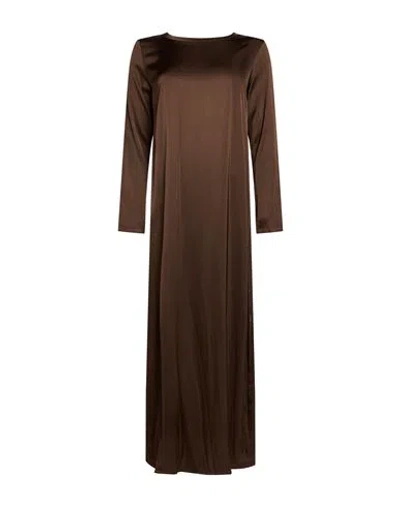 Croche Crochè Woman Maxi Dress Chocolate Brown Size M Viscose, Elastane