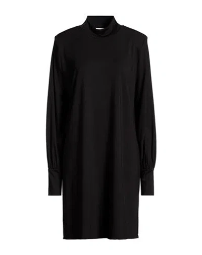 Croche Crochè Woman Mini Dress Black Size L Viscose, Polyamide, Elastane