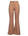 Croche Crochè Woman Pants Brown Size L Polyester, Viscose, Elastane In Brown