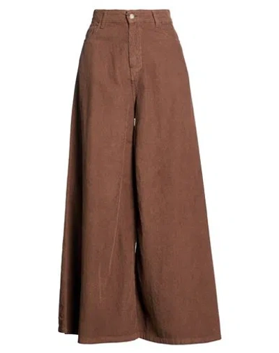 Croche Crochè Woman Pants Brown Size M Cotton