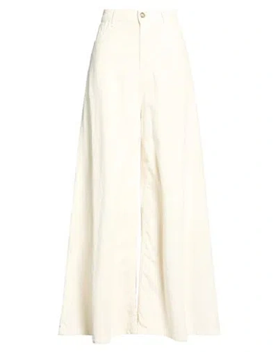 Croche Crochè Woman Pants Cream Size M Cotton In White