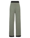 Croche Crochè Woman Pants Military Green Size M Merino Wool, Acrylic In Green