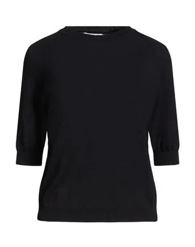 Croche Crochè Woman Sweater Black Size M Cotton, Cashmere