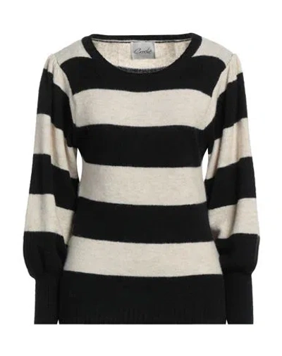 Croche Crochè Woman Sweater Black Size M Polyamide, Acrylic, Alpaca Wool, Elastane