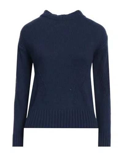 Croche Crochè Woman Sweater Blue Size Xs Polyamide, Viscose, Wool, Cashmere In Blue