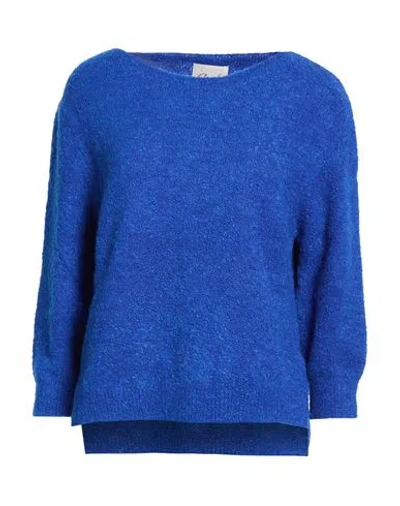 Croche Crochè Woman Sweater Bright Blue Size M Acrylic, Polyamide, Wool, Alpaca Wool, Elastane